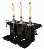 Three-Pull Aston Beer Engine – chrome and black with cream handles