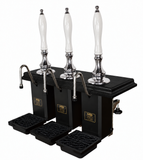 Three-Pull Shakespeare Cylinderless Beer Engine – chrome and black with white handles