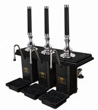 Three-Pull Shakespeare Cylinderless Beer Engine – chrome and black with straight black handles